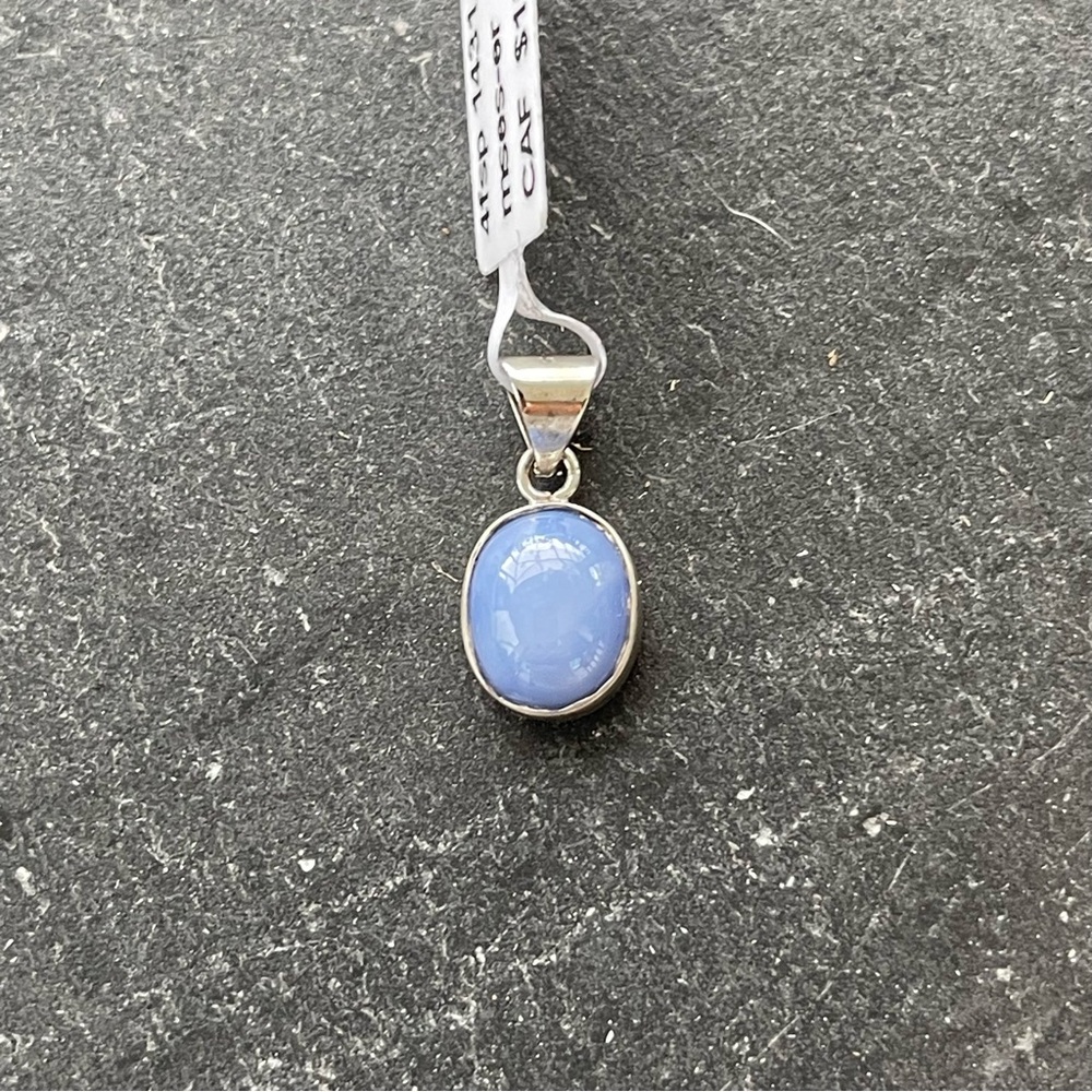 Elegant Sterling Silver 925 Blue Star Sapphire Pendant - Picture 7 of 11